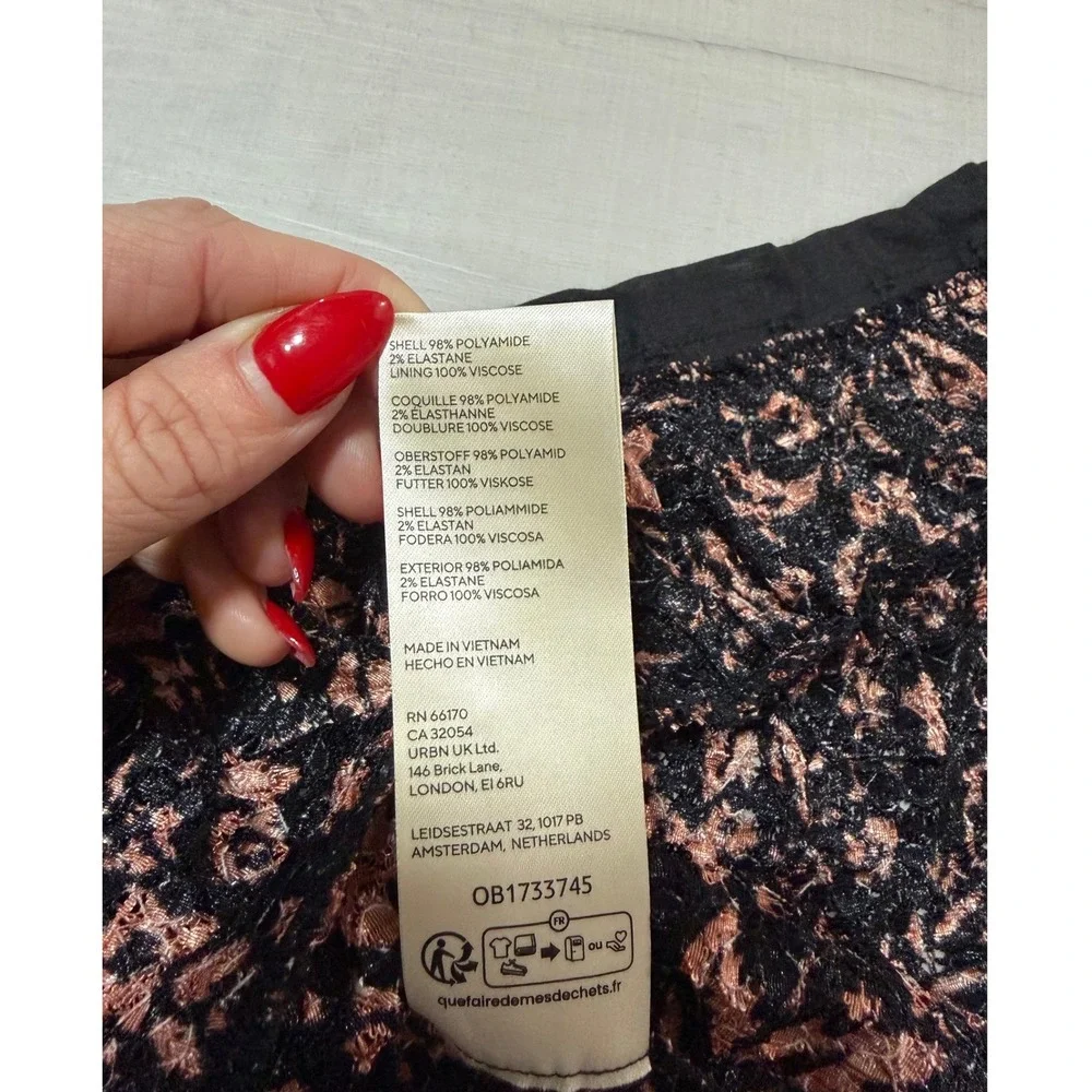 Free People Oh Baby Floral Print Corset Lace Top Size XS